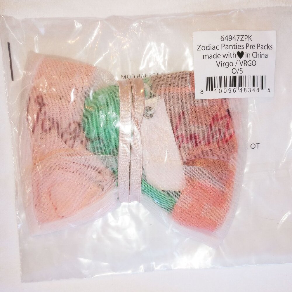 Custom Listing 3-Pair HAH Zodiac Thong Panty OS T-String Pre-Pack NWT - Picture 4 of 5
